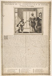 رد السيدة الشابة على رسالة القبطان ، كاليفورنيا. 1636. بواسطة إبراهيم بوس