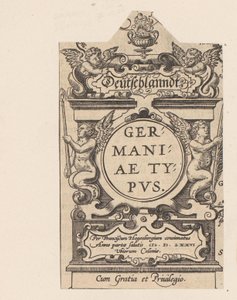 خراطيش التقى معجونة عالية Cartouche van een kaart van Duitsland دويتشلاند نوع ألمانيا (العنوان على الكائن) Theatrum Orbis Terrarum (عنوان المسلسل) بواسطة مجهول
