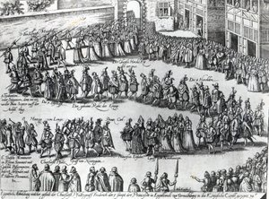 موكب لحفل زفاف فريدريك الخامس والناخبة بالاتينات والأميرة إليزابيث ، ج .1613 بواسطة أبراهام هوغنبرغ