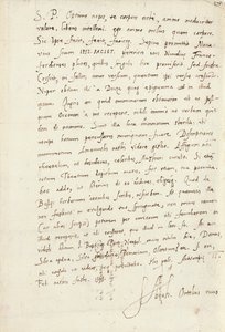 توقيع رسالة موقعة لابن أخيه ، جاكوب كول (جاكوبوس كوليوس) ، أنتويرب ، 2 فبراير 1595 (قلم وحبر على ورق) بواسطة إبراهيم أورتيليوس