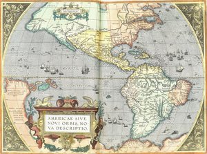 الأمريكتان ، 1592 بواسطة إبراهيم أورتيليوس