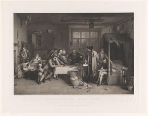 رصين داخلي مع رجال يستولون على ممتلكات الأسرة حجز للإيجار (العنوان على الكائن) بواسطة ديفيد ويلكي