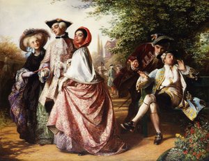 الثعلب والعنب ، 1858 بواسطة ابراهام سليمان