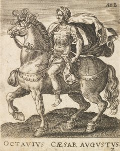 أوكتافيوس قيصر أوغسطس من اثني عشر قيصرًا على ظهور الخيل ، كاليفورنيا. 1565-1587. ، كاليفورنيا. 1565-1587.