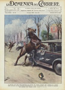 في Livorno ، في viale della Stazione ، انفصل حصان تم إحضاره إلى الاسطبلات؟ بواسطة Achille Beltrame