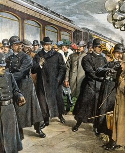 وصول الملحن الإيطالي بيترو ماسكاني (1863-1945) إلى نيويورك بواسطة أخيل بيلترام