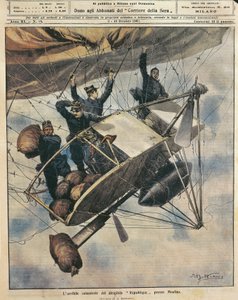 كارثة المنطاد Republique بالقرب من Moulins ، فرنسا ، رسم توضيحي لـ Achille Beltrame من La Domenica del Corriere ، 3-10 أكتوبر بواسطة أخيل بيلترام