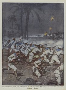 دافع الغزو الإيطالي لطرابلس ، وهجوم ليلي من قبل الأتراك على آبار بو مليانة؟ بواسطة أخيل بيلترام