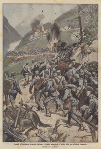 قبل التقدم الإيطالي الملح ، يغادر العدو أماكن غزوه العابر بواسطة أخيل بيلترام