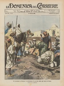 أحداث المغرب تقديم قبيلة متمردة لمبعوثي السلطان بواسطة Achille Beltrame