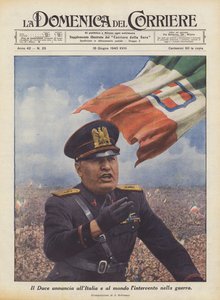 يعلن Duce التدخل في الحرب لإيطاليا والعالم