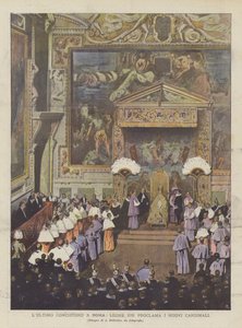 يعلن Leo XIII ، وهو آخر مجمع في روما ، الكرادلة الجدد