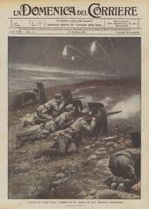 الإنذار في معسكر العدو ، قواطع الأسلاك ، المكتشفة بالصواريخ ، تنخرط في القتال بواسطة Achille Beltrame