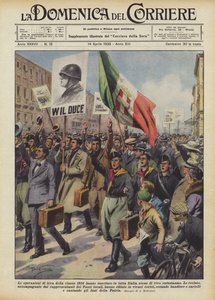 أثارت عمليات الاستفادة من فئة 1914 مشاهد من الحماس النابض بالحياة في جميع أنحاء إيطاليا