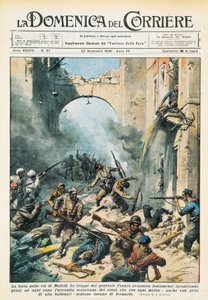 المشاجرة في شوارع مدريد خلال الحرب الأهلية الإسبانية ، أخيل بلترام (1871-1945) ، من لا دومينيكا ديل كوريير ، 22 نوفمبر بواسطة أخيل بيلترام