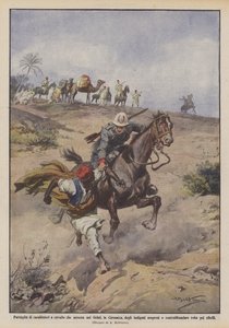 دورية carabinieri على ظهور الخيل القبض على السكان الأصليين في جبل برقة؟