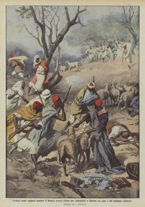 فوجئ اللصوص العرب خلال bivouac قرب Cyrene لإجبارهم على تحرير زعيم و؟ بواسطة Achille Beltrame
