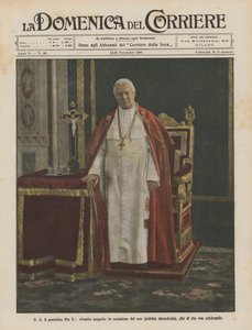SS Pope Pius X ، صورة مصنوعة بمناسبة اليوبيل الكهنوتي ، الذي يتم الاحتفال به الآن