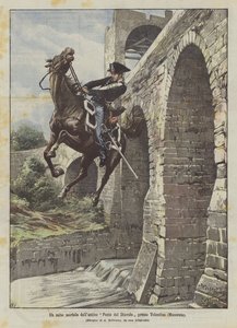 شقلبة من Ponte del Diavolo القديمة بالقرب من Tolentino (Macerata)