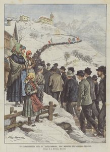 عيد مميز لسانتا باربرا بين عمال المناجم في Agordino (Belluno)