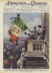قبل عشرين عامًا ، بعد إعلان الحرب في 24 مايو ، هل رفع الملك العلم من Quirinale؟