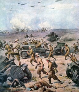 الحرب العالمية الثانية - 1940 حملة شمال إفريقيا - الغزو الإيطالي لمصر ، لا دومينيكا ديل كوريير في 22 سبتمبر 1940 بواسطة أخيل بيلترام