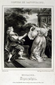 رسم توضيحي من "Nicaise" من حكايات لافونتين بواسطة أخيل ديفيريا