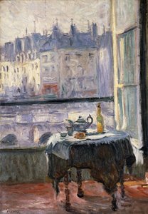 لا تزال الحياة في نافذة مفتوحة. Nature Morte a la Fenetre Ouverte