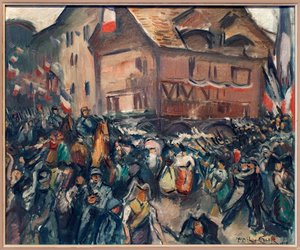 دخول القوات الفرنسية إلى ستراسبورغ (باس رين ، فرنسا) ، 22 نوفمبر 1918. لوحة رسمها إميل أوثون فريزز (1879-1949) ، زيت على قماش