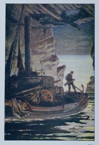 رسم توضيحي من Les Travailleurs de la Mer بواسطة فيكتور هوغو (1802-85) 1923 بواسطة Achille Granchi Taylor