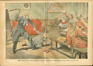 Illustration of Achille Lemot (1846-1909) in Le Pelerin, 02/12/06 - Teaching, Poland, Penalty - Teacher بواسطة أشيل ليموت