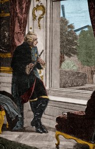 الملك على الناي - فريدريك الثاني (1712-1786) المعروف باسم فريدريك ملك بروسيا العظيم بواسطة Adalbert von (بعد) Roessler