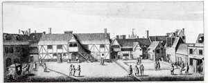 المنظر الجنوبي من Arundel House في لندن ، محفور بواسطة Wenceslaus Hollar في 1646 ونشر في عام 1792 بواسطة آدم ألكسيوس بيرلينج