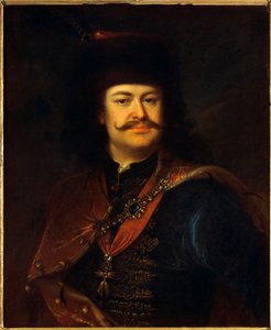 فرانسوا الثاني راكوتشي (1676-1735) ، أمير المجر وترانسيلفانيا - رسم آدم مانيوكي (1673-1757) ، زيت على قماش (75.5 × 62.5 سم) بواسطة آدم مانيوكي