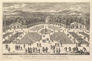 Veüe du Grand Parterre و Half Moon بواسطة Richelieu ، القرن السابع عشر.