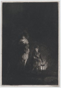 رايدر وصبي يحمل فانوس ، 1797. بواسطة آدم فون بارتش