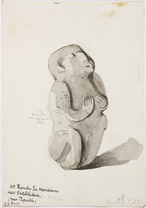 A stone statue from Papantla بواسطة أديلا بريتون