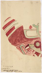 Copy of a fragment of a wall painting from Teotihuacan, Mexico State بواسطة أديلا بريتون
