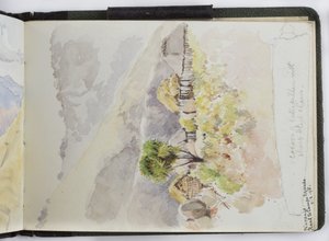 كراسة رسم للألوان المائية والرسومات والملاحظات ، المكسيك ، 1896-1898 (ألوان مائية) بواسطة أديلا بريتون
