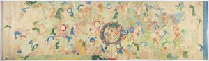 Tracing of a mural painting from Upper Temple of the Jaguars, Chichen Itza Chichen Itza, Mexico (watercolor & bodycolour) بواسطة أديلا بريتون