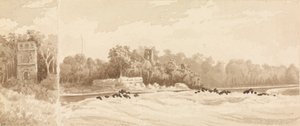 "برج مهدم في موقع بلدة بنما القديمة، دمره مورغان القرصان في 1670، مارس 1850