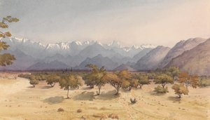 "فرسخان من سانتا روزا [تشيلي]، 14 يناير 1851 [مع جبال الأنديز وأكونكاجوا] بواسطة الأدميرال السير إدوارد جينيس فانشاو