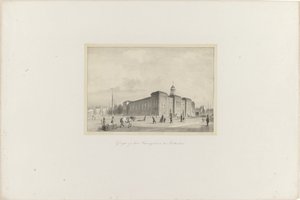 منظر ل Beursgebouw في روتردام ، 1854 منظر ل Beursgebouw في روتردام (العنوان على الكائن) جمعية الترويج لتونكونست ومهرجانها الموسيقي ومدينة روتردام. ذكرى عام 1854 (عنوان السلسلة على الكائن)
