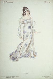 تصميم الأزياء في "Tosca" من قبل جياكومو بوتشيني (1858-1954)