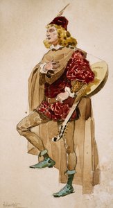 رسم أزياء لأدولفو هوهنشتاين (1854-1928) لزانيتو، أوبرا لبييترو ماسكاني (1863-1945)