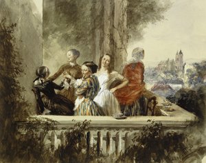 في الهواء الطلق ، 1852 بواسطة أدولف مينزل