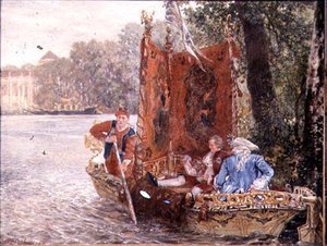 رحلة نهر في راينسبورغ ، 1860 (نفط) بواسطة أدولف مينزل