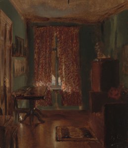 غرفة الجلوس للفنانين في Ritterstrasse ، 1851. بواسطة أدولف مينزل