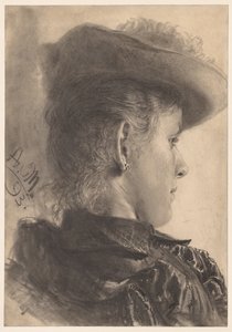 تمثال نصفي لامرأة ، يُرى من الخلف ، 1893. بواسطة أدولف مينزل
