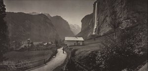 وادي لوتربرونين ، سويسرا (من ألبوم Charbons de Braun - تم التقاط مناظر بالعدسة البانورامية المتحركة ، 1868)